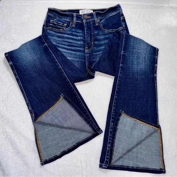 BKE Billie Slim-Fit High Rise Bootcut Jeans - Deep Blue - Picture 6 of 10